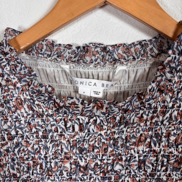 Veronica Beard Farha Vine Print Dress Size 4 Floral Mini Dress - Picture 4 of 6